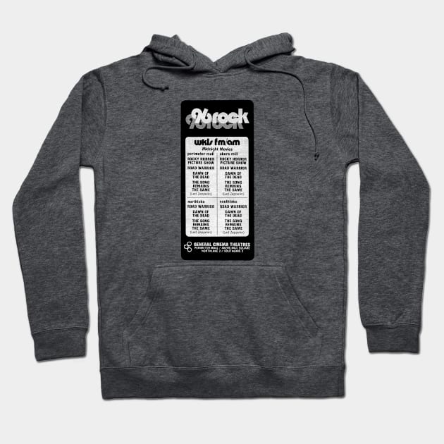 WKLS 96 Rock Atlanta - Midnight Movies Hoodie by RetroZest